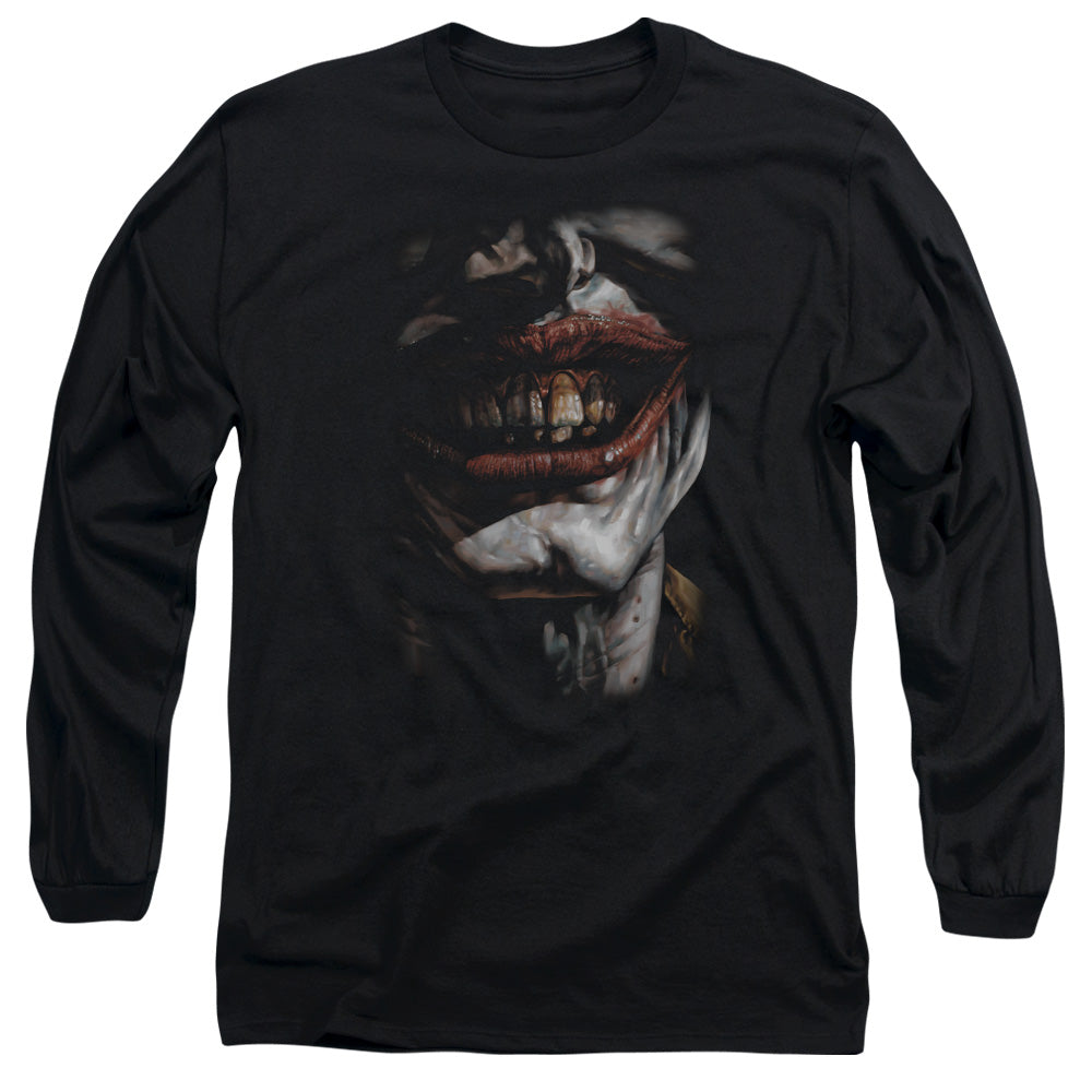 Batman - Smile Of Evil - Long Sleeve Adult 18/1 - Black T-shirt