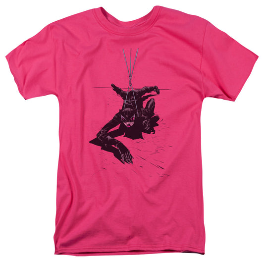 Batman - Catwoman Rope - Short Sleeve Adult 18/1 - Hot Pink T-shirt
