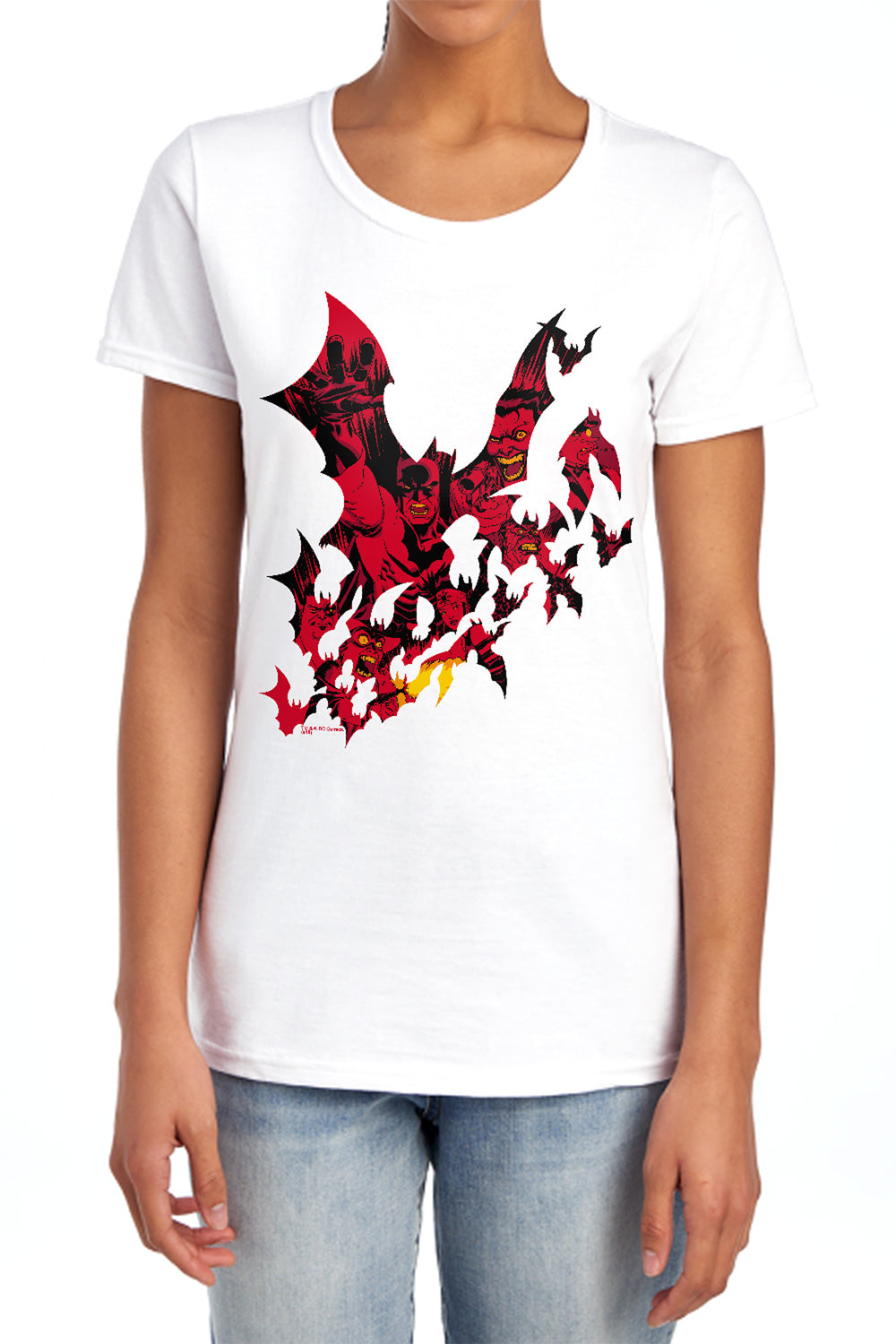 Batman - Broken City - Short Sleeve Womens Tee - White T-shirt