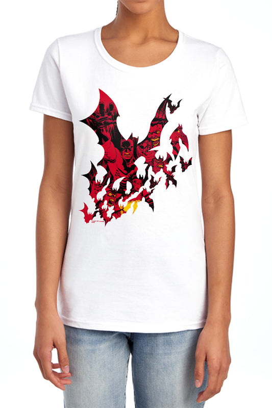 Batman - Broken City - Short Sleeve Womens Tee - White T-shirt