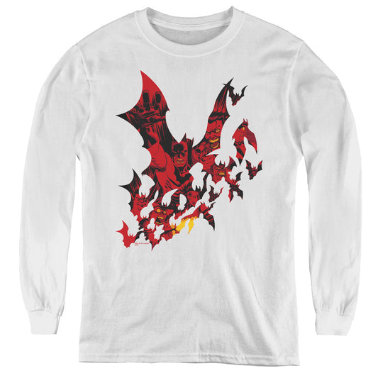 Batman - Broken City - Youth Long Sleeve Tee - White