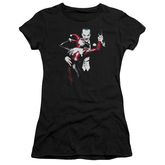 Batman - Harley And Joker - Short Sleeve Junior Sheer - Black T-shirt
