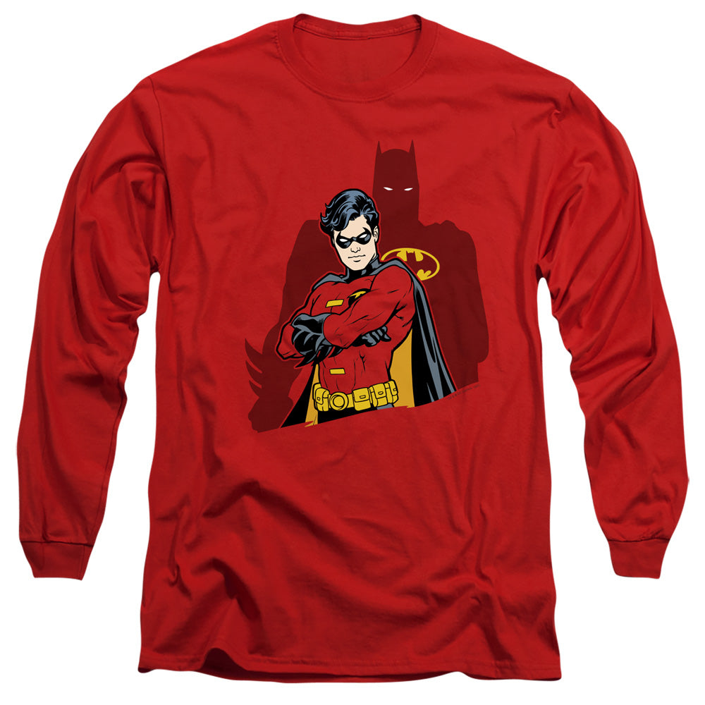 Batman - Wingman - Long Sleeve Adult 18/1 - Red T-shirt