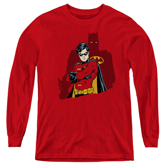 Batman - Wingman - Youth Long Sleeve Tee - Red