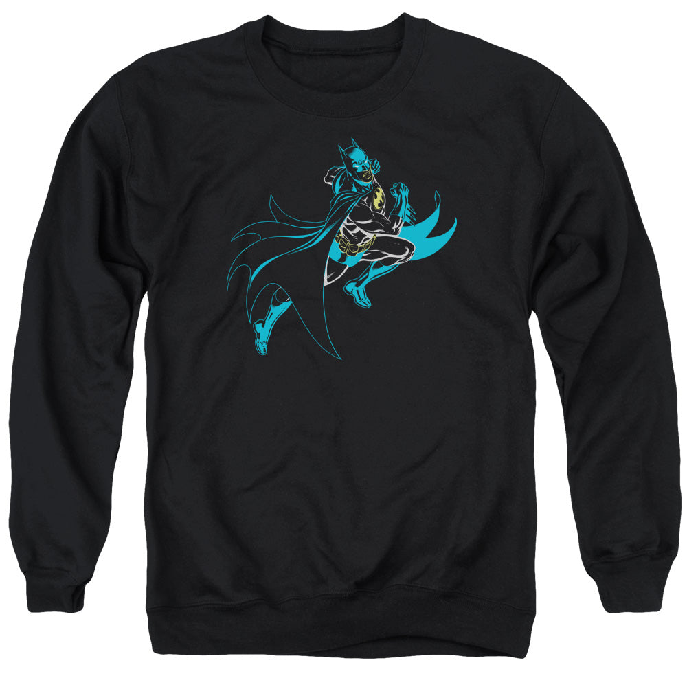 Batman - Neon Batman - Adult Crewneck Sweatshirt - Black