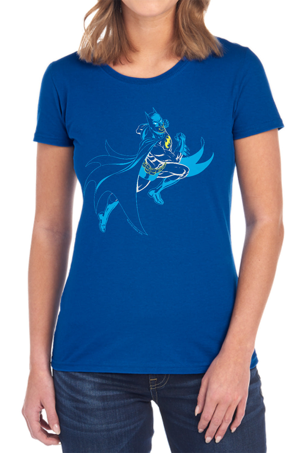 Batman - Neon Batman - Short Sleeve Womens Tee - Black T-shirt