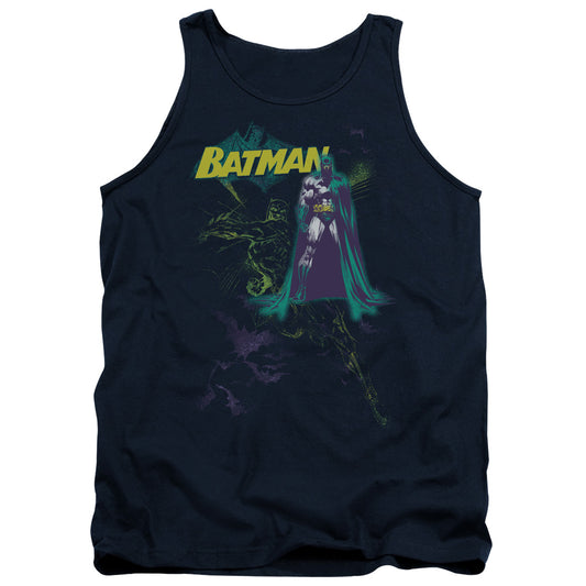 Batman - Bat Spray - Adult Tank - Navy