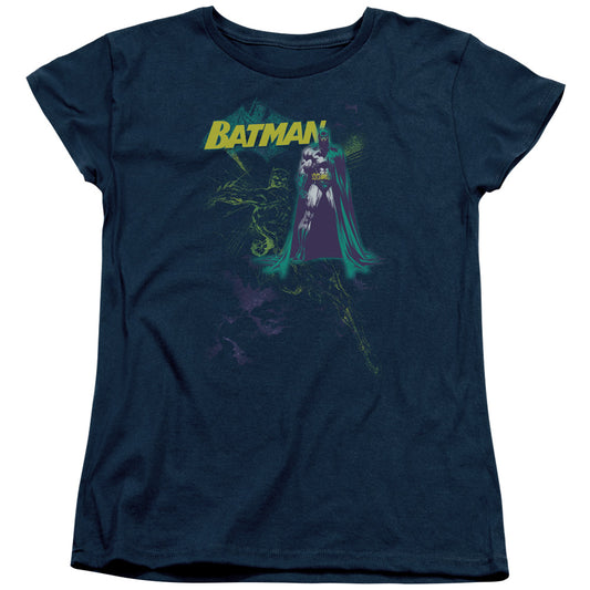 Batman - Bat Spray - Short Sleeve Womens Tee - Navy T-shirt