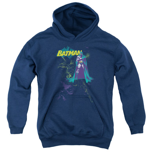 Batman - Bat Spray - Youth Pull-over Hoodie - Navy