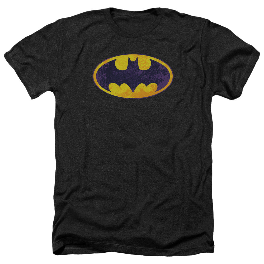 Batman - Bm Neon Distress Logo - Adult Heather-black