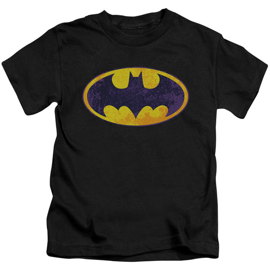 BATMAN BM NEON DISTRESS LOGO - S/S JUVENILE 18/1 - BLACK - T-Shirt
