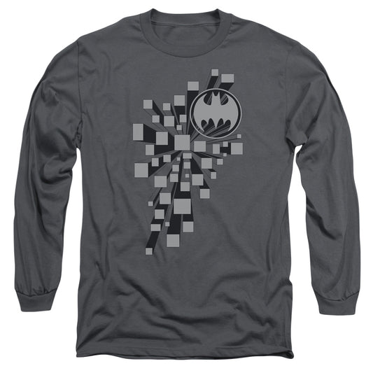 Batman - Gotham 3d - Long Sleeve Adult 18/1 - Charcoal T-shirt