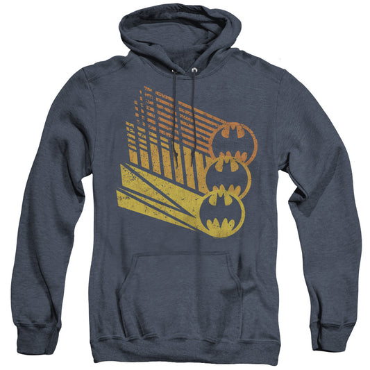 Batman - Bat Signal Shapes - Adult Heather Hoodie - Navy