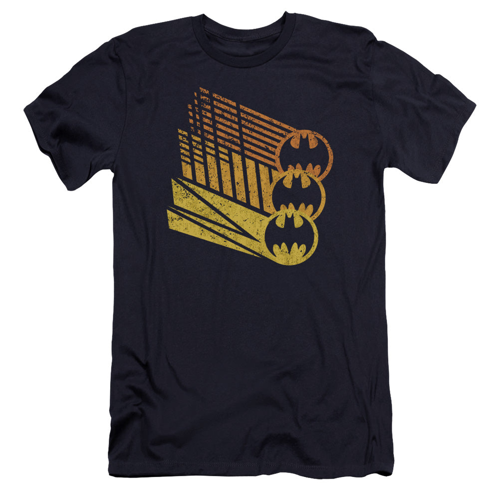Batman - Bat Signal Shapes-premuim Canvas Adult Slim Fit 30/1 - Navy