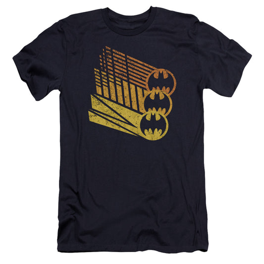 Batman - Bat Signal Shapes-premuim Canvas Adult Slim Fit 30/1 - Navy