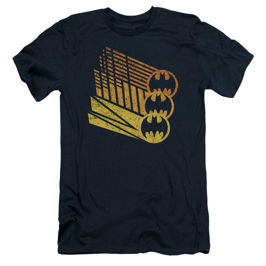 Batman - Bat Signal Shapes - Short Sleeve Adult 30/1 - Navy T-shirt