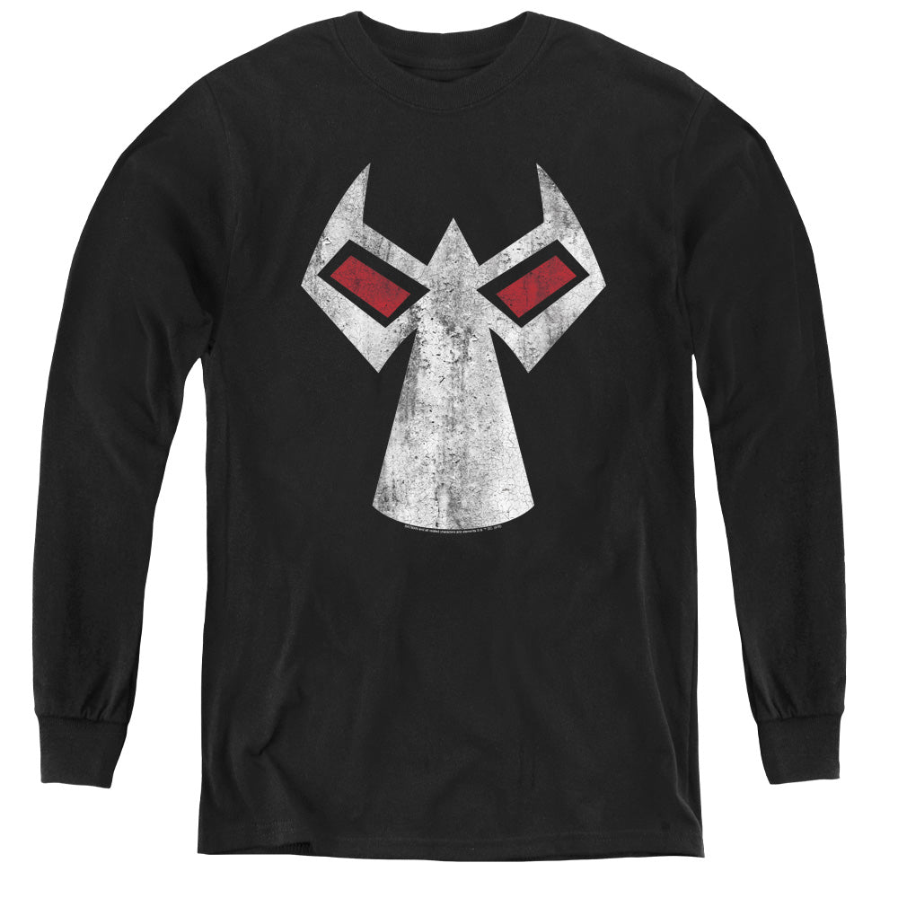 Batman - Bane Mask - Youth Long Sleeve Tee - Black