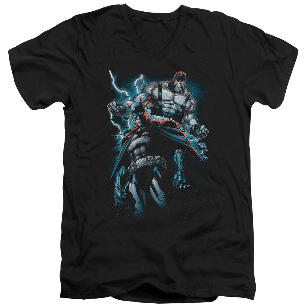 Batman - Evil Rising - Short Sleeve Adult V-neck - Black T-shirt