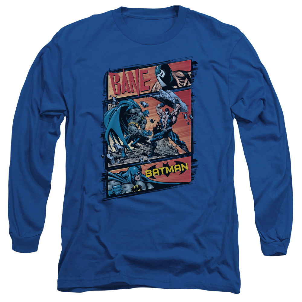 Batman - Epic Battle - Long Sleeve Adult 18/1 - Royal Blue T-shirt