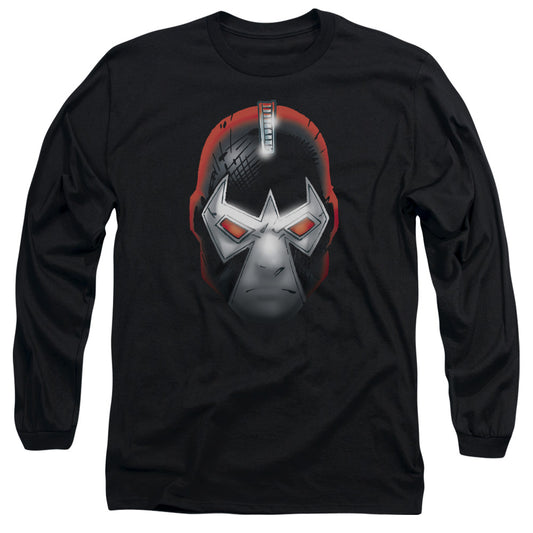 Batman - Bane Head - Long Sleeve Adult 18/1 - Black T-shirt
