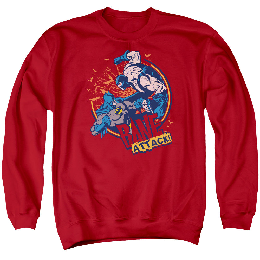 Batman - Bane Attack! - Adult Crewneck Sweatshirt - Red