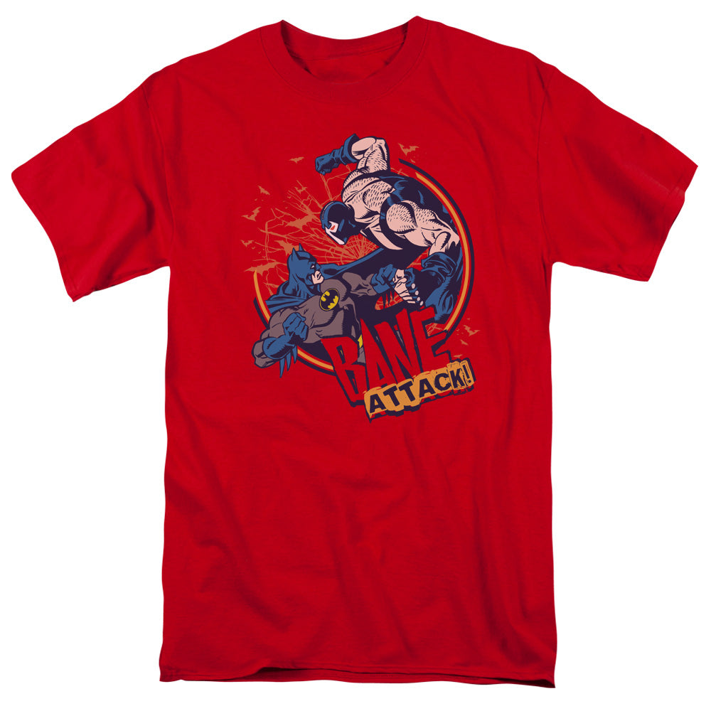 Batman - Bane Attack! - Short Sleeve Adult 18/1 - Red T-shirt