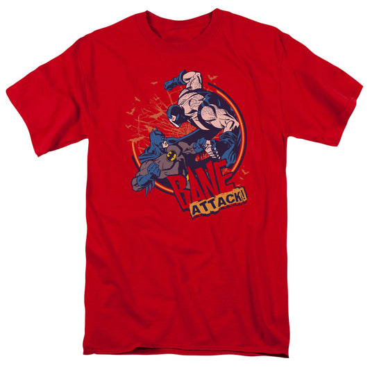 Batman - Bane Attack! - Short Sleeve Adult 18/1 - Red T-shirt
