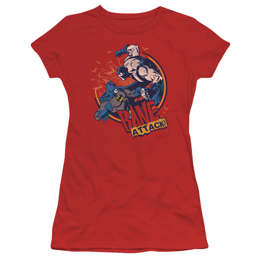 Batman - Bane Attack! - Short Sleeve Junior Sheer - Red T-shirt