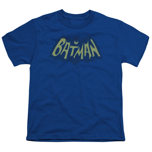Batman - Show Bat Logo - Short Sleeve Youth 18/1 - Royal Blue T-shirt