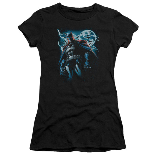 Batman - Stormy Knight - Short Sleeve Junior Sheer - Black T-shirt