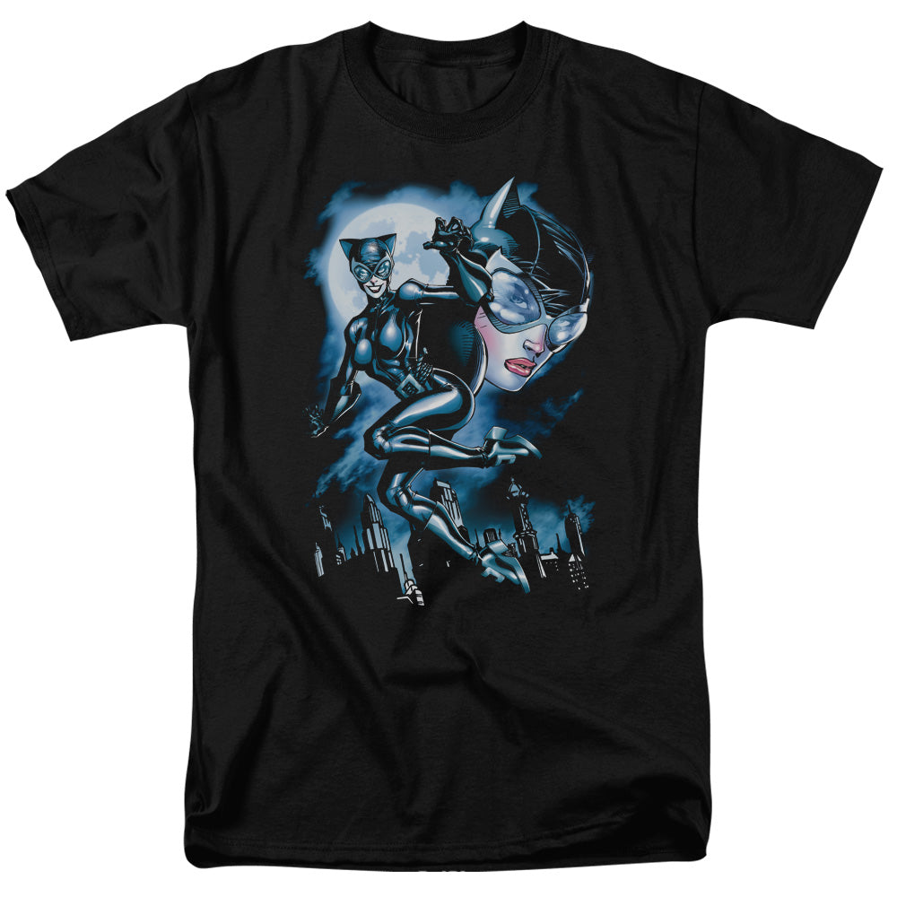 Batman - Moonlight Cat - Short Sleeve Adult 18/1 - Black T-shirt