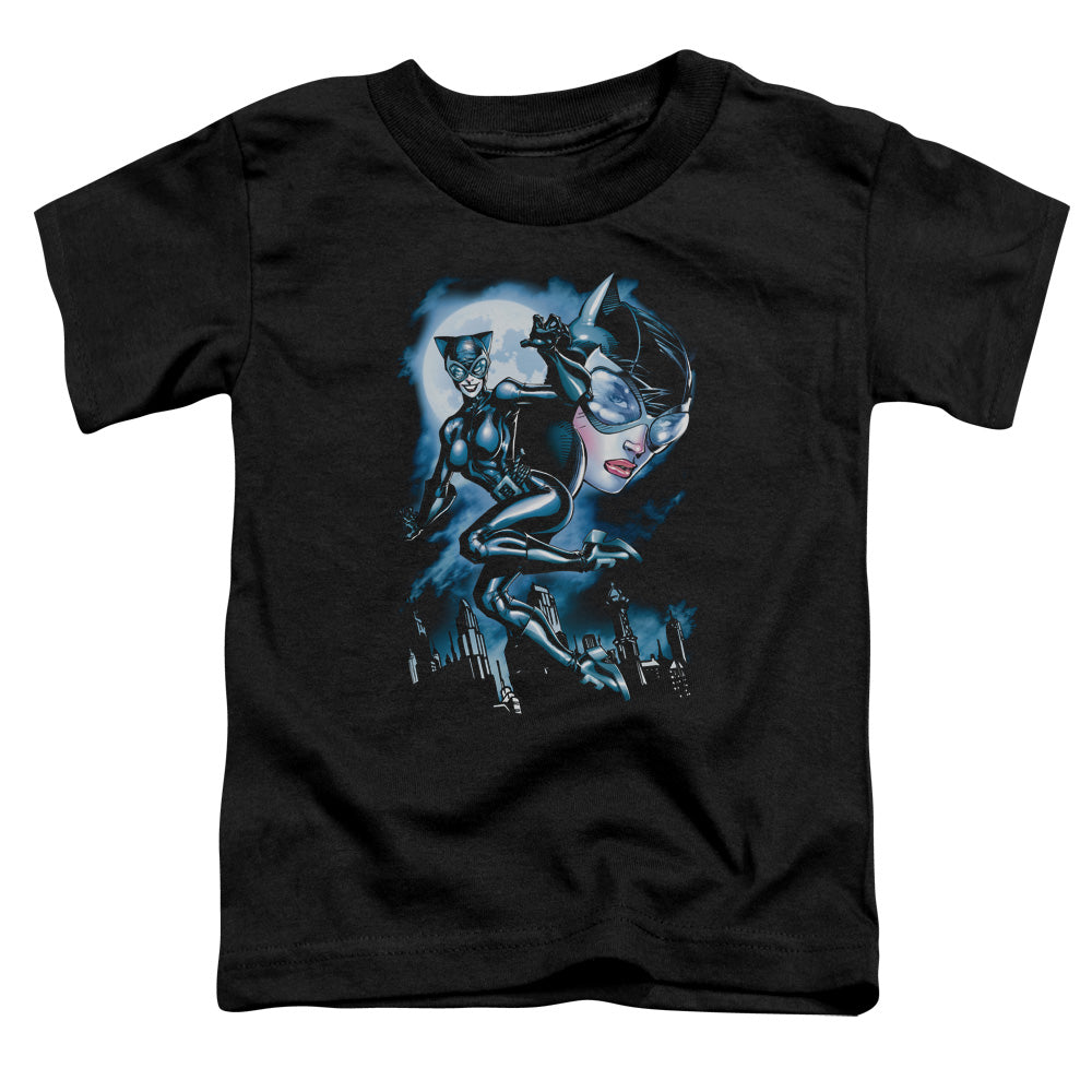 Batman - Moonlight Cat - Short Sleeve Toddler Tee - Black T-shirt