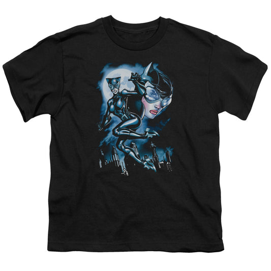 Batman - Moonlight Cat - Short Sleeve Youth 18/1 - Black T-shirt