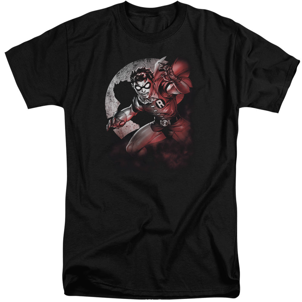 Batman - Robin Spotlight - Short Sleeve Adult Tall - Black T-shirt