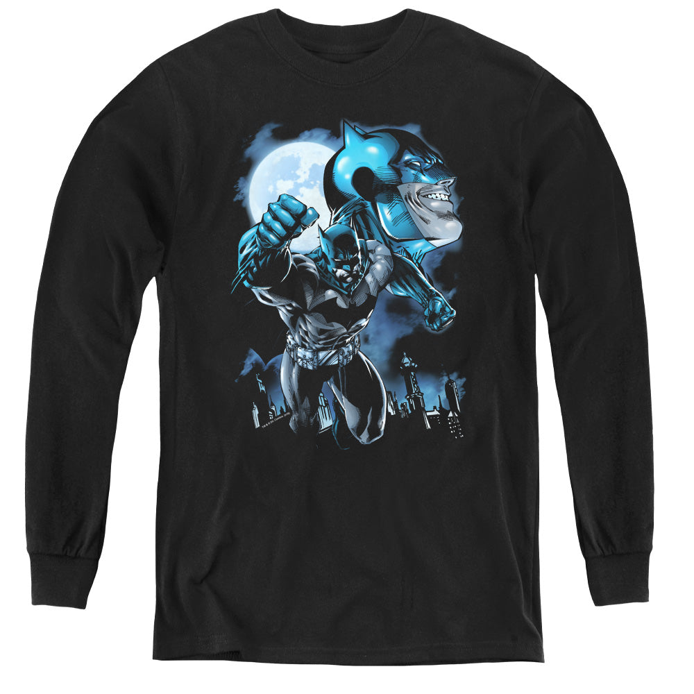 Batman - Moonlight Bat - Youth Long Sleeve Tee - Black