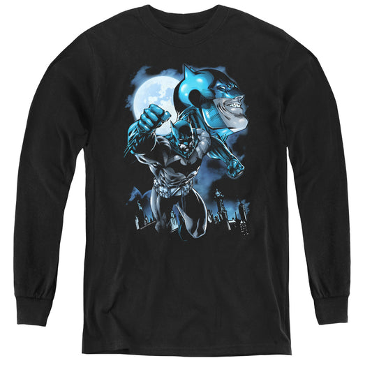 Batman - Moonlight Bat - Youth Long Sleeve Tee - Black