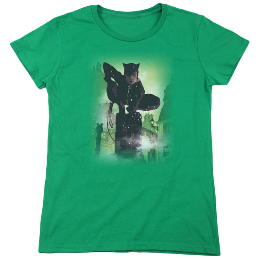 Batman - Catwoman #63 Cover - Short Sleeve Womens Tee - Kelly Green T-shirt