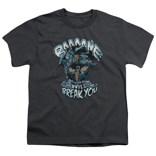 Batman - Bane Will Break You - Short Sleeve Youth 18/1 - Charcoal T-shirt