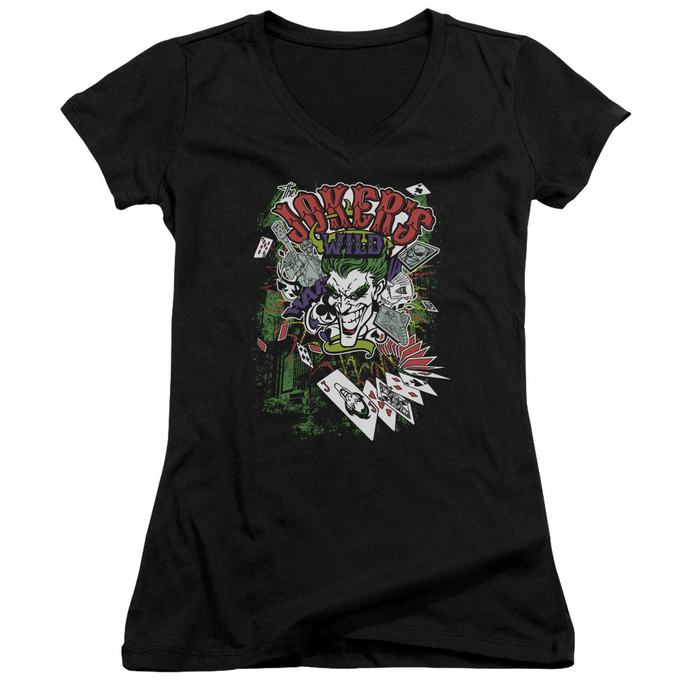 Batman - Jokers Wild - Junior V-neck - Black