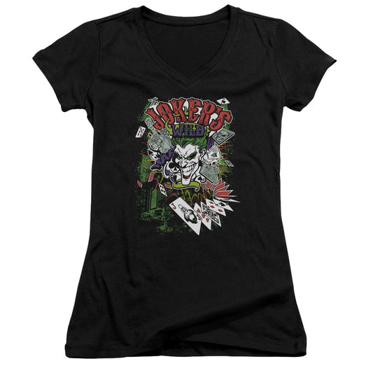 Batman - Jokers Wild - Junior V-neck - Black