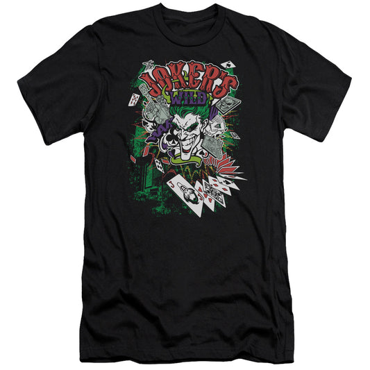 Batman - Jokers Wild-premuim Canvas Adult Slim Fit 30/1 - Black