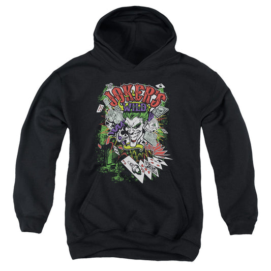 Batman - Jokers Wild - Youth Pull-over Hoodie - Black