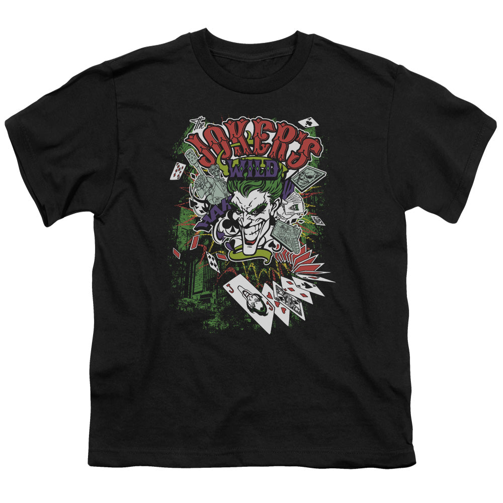 Batman - Jokers Wild - Short Sleeve Youth 18/1 - Black T-shirt