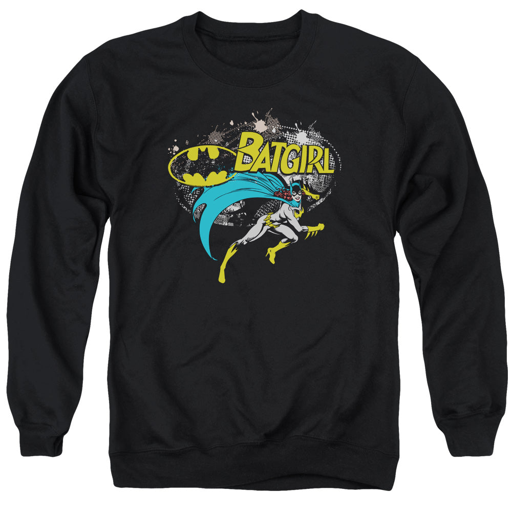 Batman - Batgirl Halftone - Adult Crewneck Sweatshirt - Black