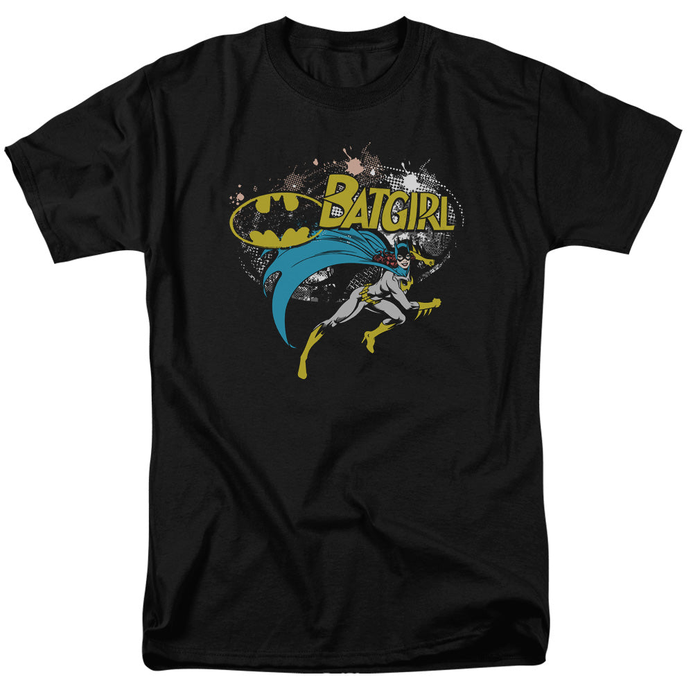 Batman - Batgirl Halftone - Short Sleeve Adult 18/1 - Black T-shirt
