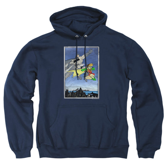 Batman - Dkr Duo - Adult Pull-over Hoodie - Navy