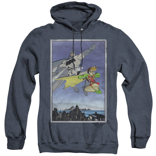 Batman - Dkr Duo - Adult Heather Hoodie - Navy