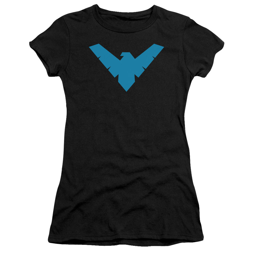 Batman - Nightwing Symbol - Short Sleeve Junior Sheer - Black T-shirt