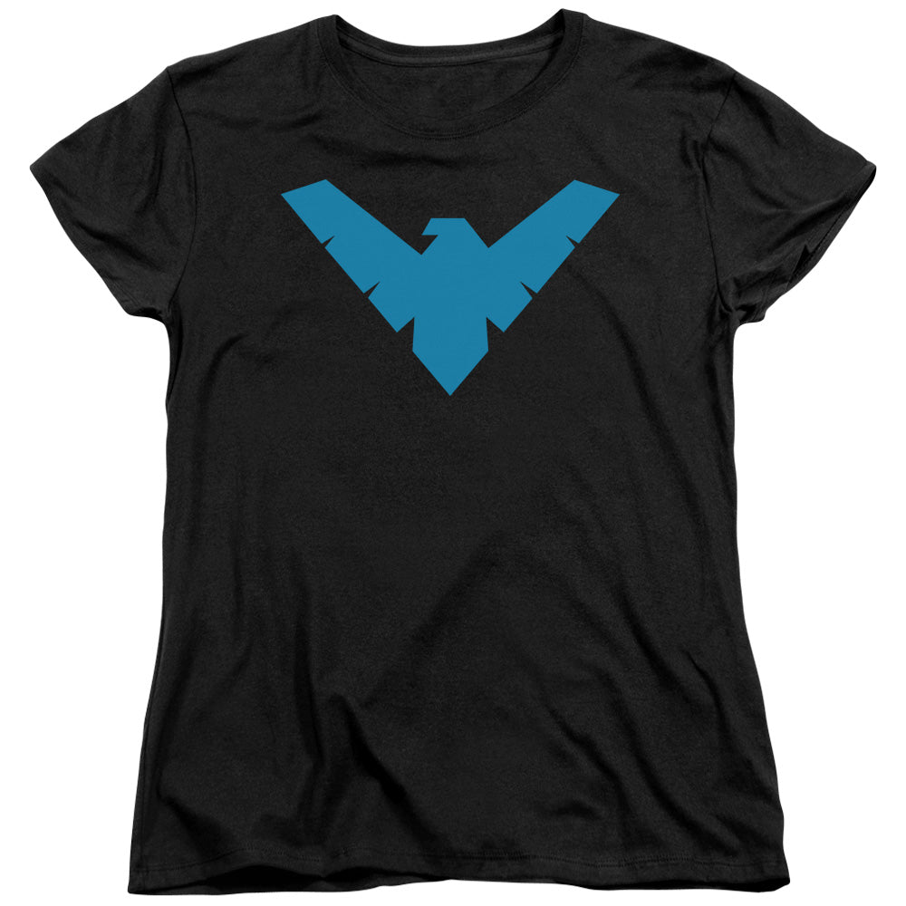 Batman - Nightwing Symbol - Short Sleeve Womens Tee - Black T-shirt