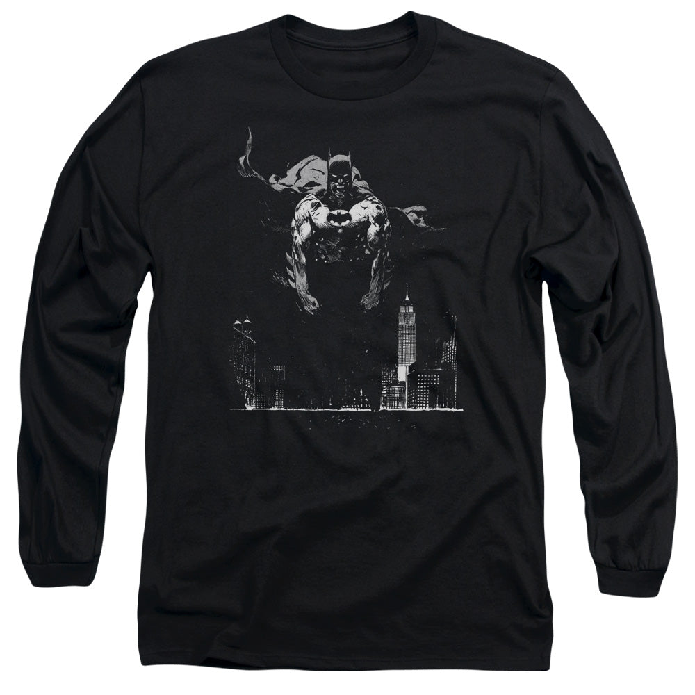 Batman - Dirty City - Long Sleeve Adult 18/1 - Black T-shirt